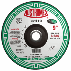 DISCO CORTE PIEDRA 42 9X1/8X7/8 ALTO REND 419 AUSTROMEX
