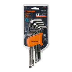 JUEGO 13 LLAVES ALLEN PUNTA BOLA STD 3/64-3/8 ALLX13P TRUPER