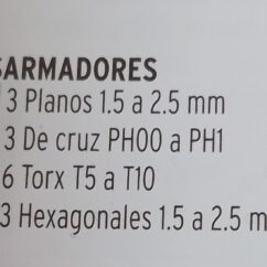 JUEGO DESARMADORES P/JOYERO LARGOS 15 PZS JOY15L TRUPER