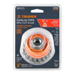 CARDA DE COPA TRENZADA ESTANDAR TRUPER 3" 5/8